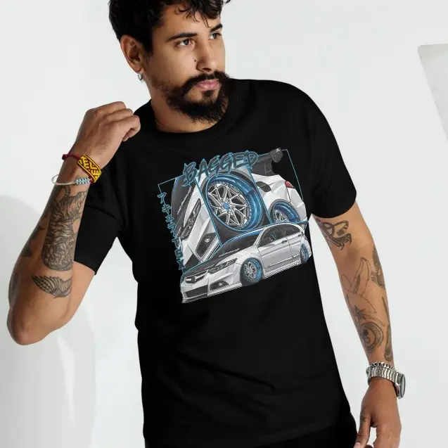 Bagged TSX Acura Graphic Tee for Men, Regular Fit Short Sleeve T-Shirt - Stylish, Cotton Streetwear Casual T-Shirt