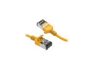 Nippon Labs 60CAT8-0.5-30YW 0.5 ft. Cat 8 Yellow U/FTP Slim Ethernet Network Cable 30AWG - Latest 40Gbps 2000Mhz RJ45 Patch Cord