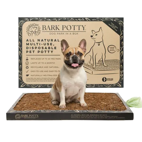Bark Potty - Natural Mess-Free Indoor Dog Toilet Training Solution, Solid Surface, Large & Standard Sizes