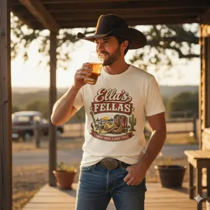 Ella's Fellas Western Graphic Tee, Vintage Style Cowboy T-Shirt, Retro Country Concert Outfit