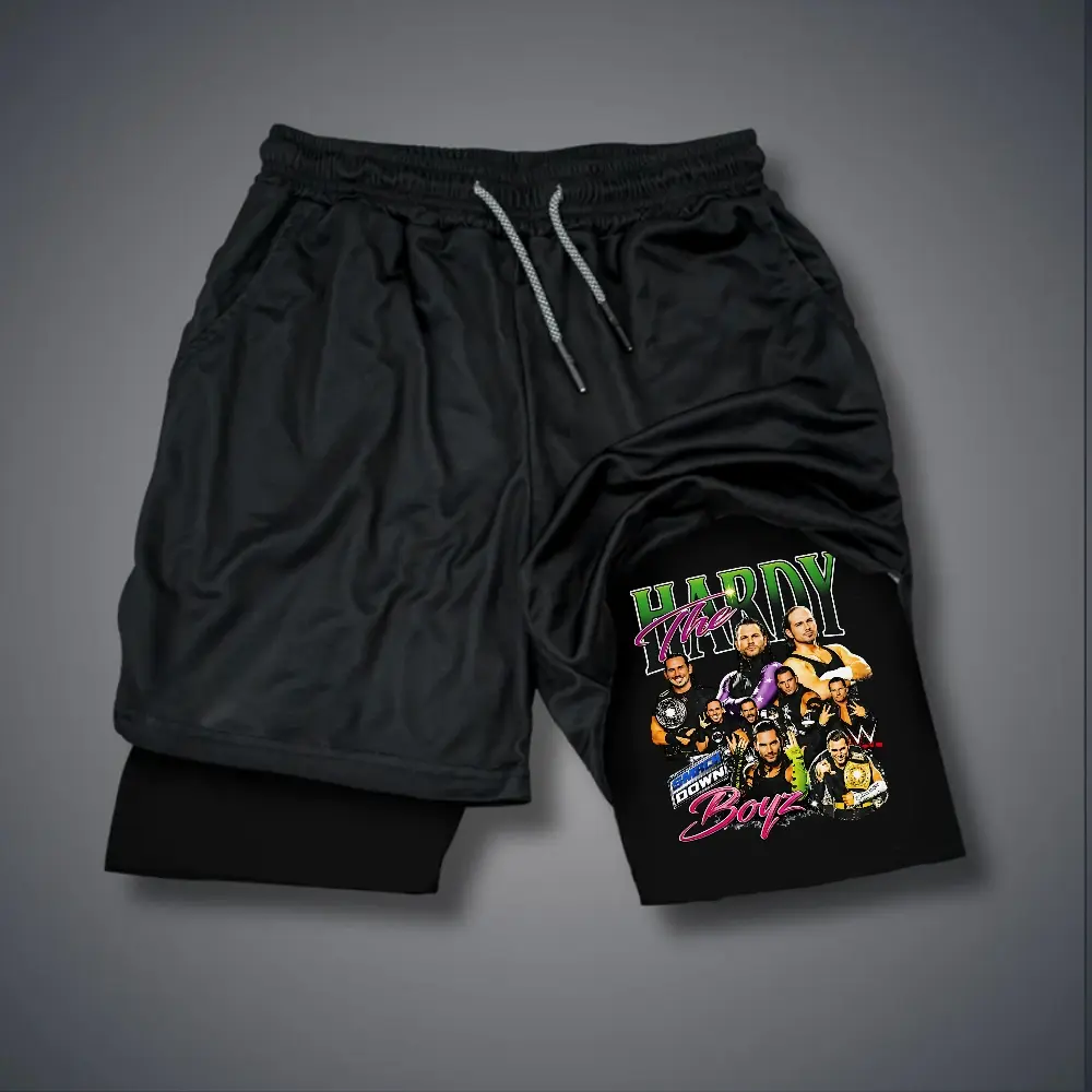 [Viral]  80s 90s Double-Layer Sports Shorts Graphic Shorts Black Camo Streetwear Shorts Men Outfits Men Vacation Outfits Shorts