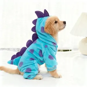 Pet Clothing Cute cartoon-designed pet hoodies, thickened four-legged pet clothing, holiday outfits for dogs and cats, Cosplay cow print blankets, soft flannel nursery curtains, comfortable and warm puppy clothes