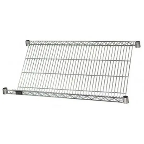 Quantum Storage 1836SL Carbon Steel 1-Layer Rigid Shelving & Storage Wire Shelf, 18x36 in. Sloped Home Organizer, Heavy-Duty Rack