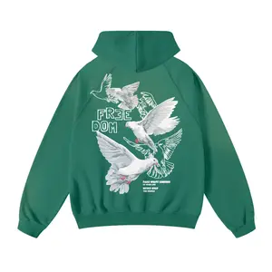 ISI “Solid” (Green&Black&Gray)Streetwear Unisex Ombre Washed Effect Hoodie