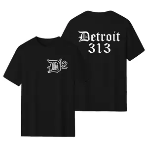 D12s Band Rapper Eminems Short Sleeve Crew Neck T-Shirt Detroit Michigan 313 Printed T-Shirt Men's Clothing Hip Hop Vintage Style Sweatshirt Plus Size Streetwear 2026 New