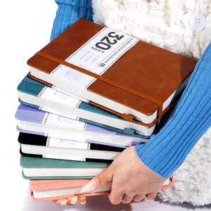 2 Pack 320 Pages Hardcover Lined Notebooks 5.7×8.3 100GSM Paper 7 Color Leather Journals for Writing Work School Study Junk Journaling