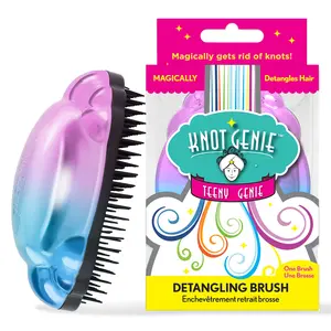 Knot Genie Teeny Detangling Brush (Mini) | Pain-Free Hair Brush for Kids & Travel | Gentle on Knots, All Hair Types