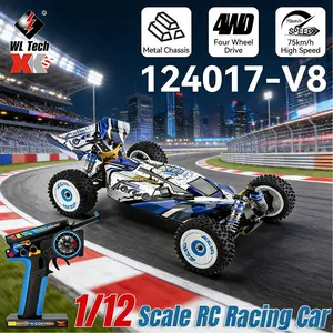 1/12 124017 Wltoys -V8 2.4G Racing RC Cars 4WD Brushless Motor 75Km/H High Speed Remote Control Off-road Drift Toys For Adult