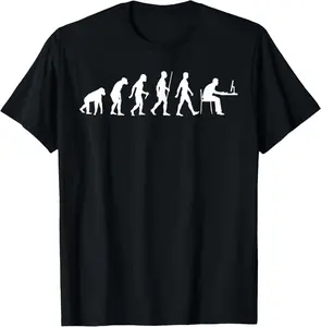 100% Cotton Evolution of Man Computer Programmer Funny Geek Lover IT T-Shirt