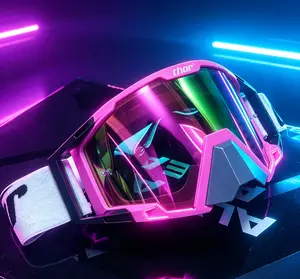 Thor style motocross goggles with mirrored lenses, adjustable strap, anti-fog and UV400 protection. Outdoor off-road riding eyewear suitable for motorcycles, ATVs and skiing.