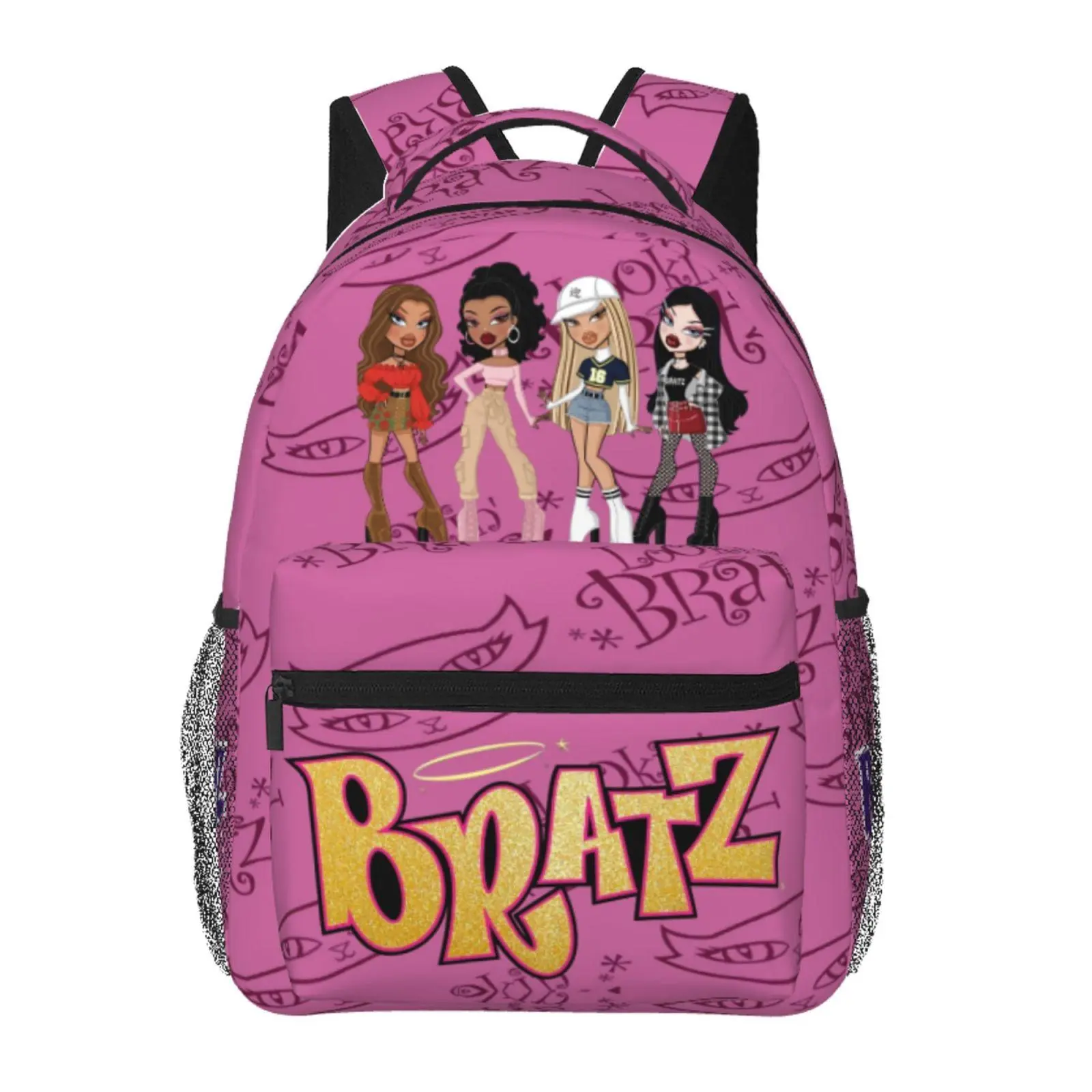 Bratz School Backpack Bratz doll Cartoon Bookbag with Adjustable Shoulder Straps Bratz fashion pixiez Lightweight Fashion Daypack, Ideal Back to School Holiday Gift for Boys Girls