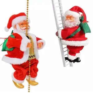2 Electric Santa Claus Climbing Musical Pendants Hanging Ladder (2 Pack) - Holiday Decorations Christmas Light 2 Santa Claus en escalera y colgante por el precio de 1