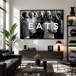 Paid in Full Everybody Eats Poster Movie Poster Cult Classic Film Wall Art Hype beast Wall Art for Bathroom, Restroom, Nursery,Kids Room
