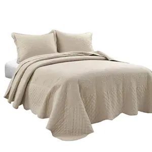 Lush Decor Medallion Scallop 3 PC QN Bedspread