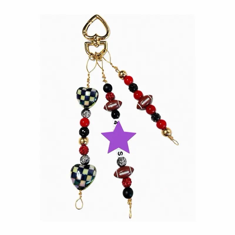 SF Football Themed Bag Charm