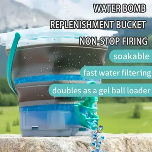 Toy Bucket, Foldable Water Bucket, Gel Ball Soaking Container, 7-8mm Pellet Filter & Draining Tool, Quick Bottle Filler, Special Storage Container