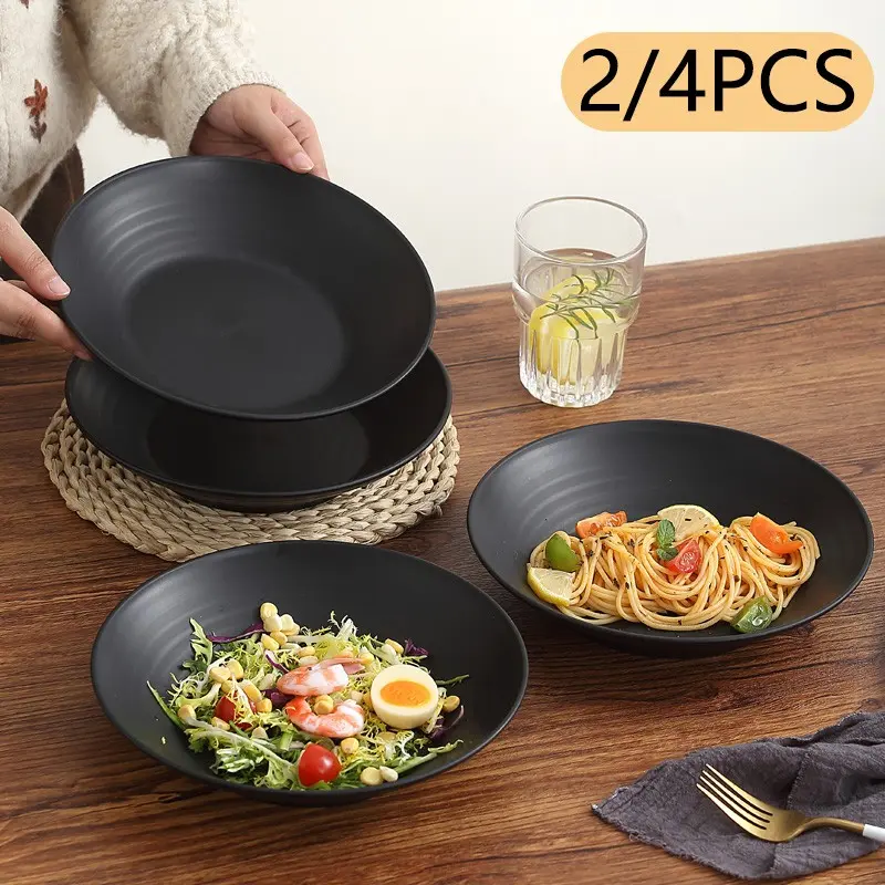 Extra Large Italian Bowls, Thick Plastic Material, Microwave and Dishwasher Safe, Suitable for Pasta, Noodles, Salad, Kitchen Utensils, Salad Serving Bowls