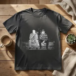 Jason vs Freddy Smoking Comfort Shirt | Slasher Movie Meme T Shirt | Dark Humor Horror Tee