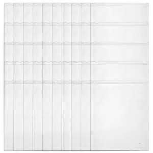 50 Pcs Poly Frosted Zipper Bags for Clothes – 13.78 x 17.72 Inch Clear Plastic Bags for T‑Shirt, Swimsuit, Clothing Packaging, Shipping, Mailing  – Perfect for Small Business, E‑commerce, Retail, Home Storage, or Travel--Resealable Slider Closure ﻿
