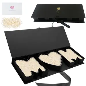 White Creative Mother's Day Gift Packaging Idea Fillable MOM Letter Shaped Gift Boxes