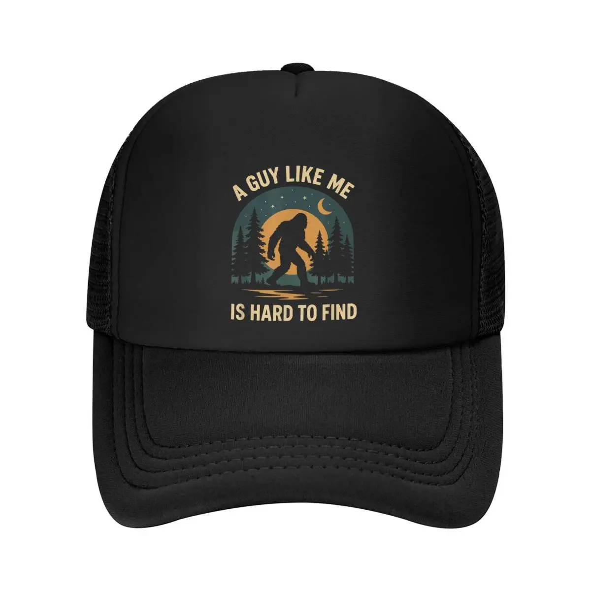 Sasquatch Forest Sunset Designs Funny Bigfoot Retro Sasquatch Baseball Cap