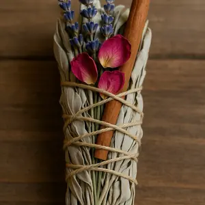 Sage for burning or smudging. Sold separately