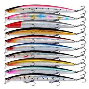 10pcs Bionic Fish Bait With Laser Eye Sea Fishing Lure Minnow- Artificial Hard Bait With Triple Hook- Suitable For Both Saltwater And Freshwater Fishing- Perfect For Catching More Fish, Holiday Gifts