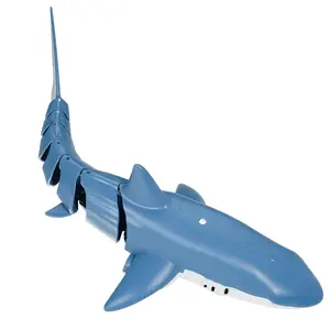 【FathersDayGift】VEVOR Remote Control Shark Toy, 2.4GHz High Simulation Shark RC Boat for Swimming Pool Bathroom, Electric RC Shark Fish Toy with 2 Batteries, Light & Spray Water Function for 6+ Year Old Boys & Girls