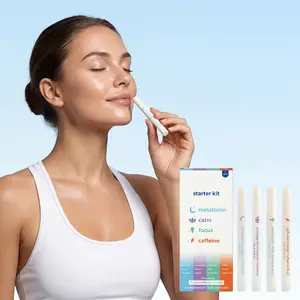 4-in-1 Nasal Inhaler Stick Mint Aroma Stick Kit  -Melatonin, Calm,Caffeine, and Focus - Supports respiratory health & oral hygiene nasal cleaning stick  Daily Cleansing
