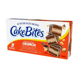 The Original Cakebites by Cookies United, Grab-and-Go Bite-Sized Snack, Peanut Butter Crunch, 4 Pack of 3 Cookies