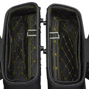 HOGWORKZ® Saddlebag Liners for OEM Harley® Softail Heritage '18-'25 | Gold Stitching