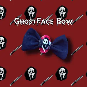 Ghost Face Hair Bow Ghost Face Hair Bow