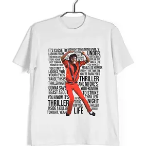 Michael Jackson Thriller Music Graphic Tee, MJ King of Pop Music T-Shirt, a Perfect Gift for Fans