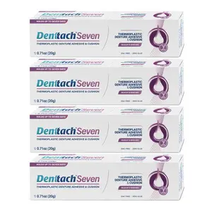 Denttach Seven Denture Adhesive, Thermoplastic Denture Cushion and Reliner, Upper and Lower Denture Comfort for Up to 7 Days, Zero Glue, Zinc Free (4)