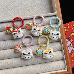 Colorful "Awakened Lion" Cat Bell Keychain — A Cute Bag Charm and Accessory for Girls, and a Perfect Gift for a Best Friend