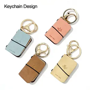 Mini Notebook with Keychain, 2Pcs  Portable Notebook with Keychain, Pocket Notepad, Office Stationery & Supplies, Desk Organizers & Accessories for  gifts Paper