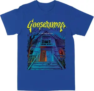 Philcos Men’s Short Sleeve Cotton Goosebumps Graphic Tee Royal Blue Crewneck T-Shirt S-4XL