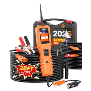 KM10 Power Circuit Probe Kit, 12V 24V Automotive Circuit Tester, Digital Multimeter, Short Finder,   Tester, Diode & Resistance, Current Probe Component Activation, 20FT+20FT