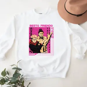 My Besto Friendo Hoodie Sweatshirt, Anime T-shirt Sweatshirt Hoodie Cotton Menswear Jujutsu Kaisen Relaxed Fit Sweatshirt, Hoodie, Comfort Colors