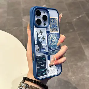 Chic Magnetic Case for iPhone11/12/13/14/15/16/promax Whale shark collage MagSafe Ready, Anti-Slip, Ultra Thin | Aesthetic Touch for Daily Use