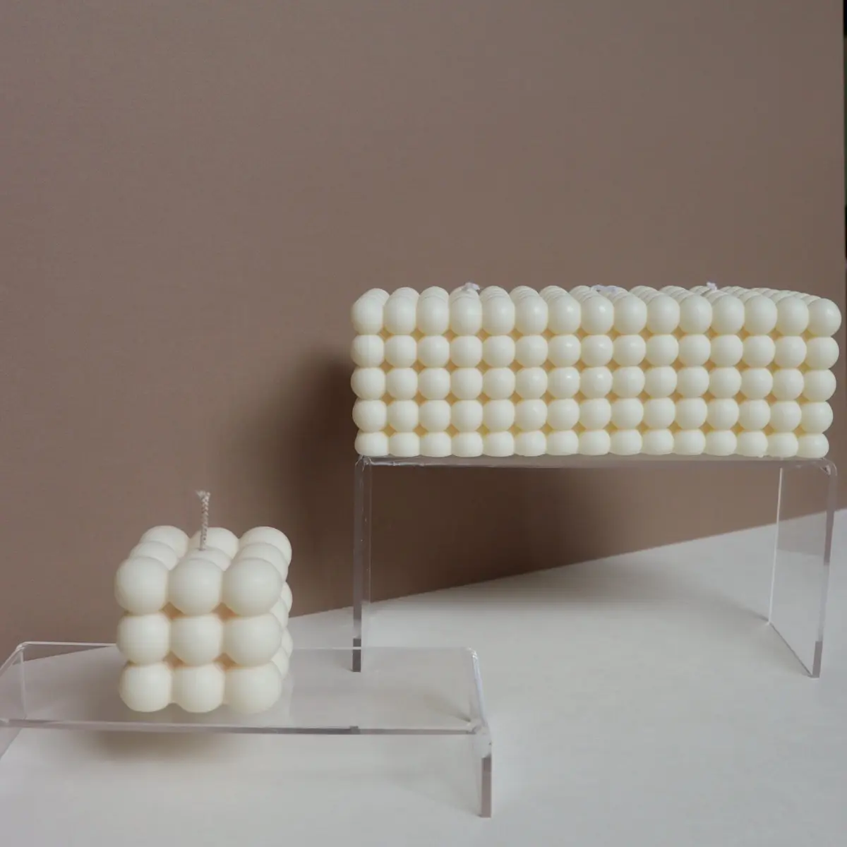 Cream Bubble Candle