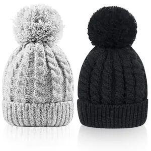 Whiteleopard Women'S Winter Beanie Warm Lining - Thick Slouchy Cable Knit Skull Hat Ski Cap