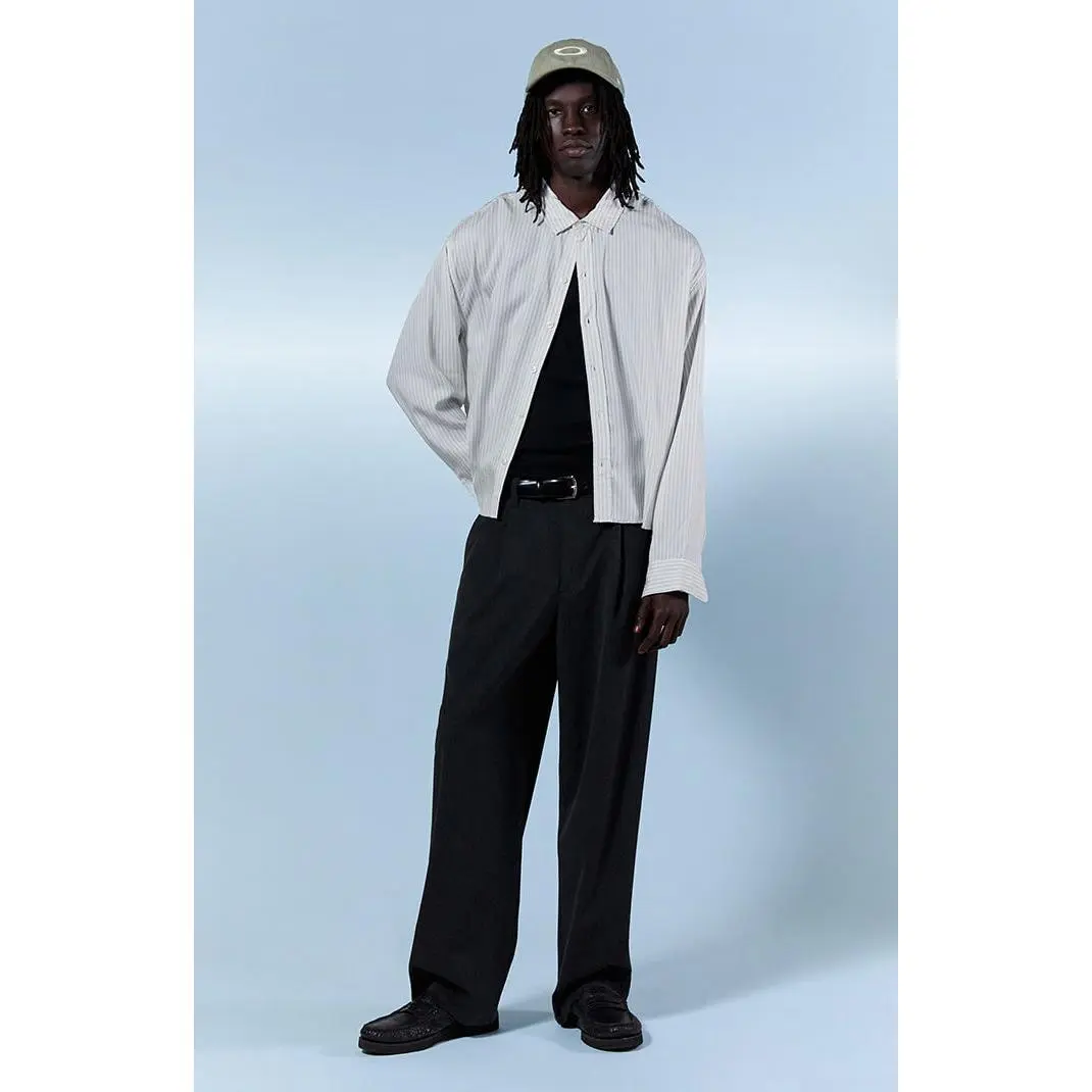 Pacsun Men's Charcoal Pleated Baggy Trousers