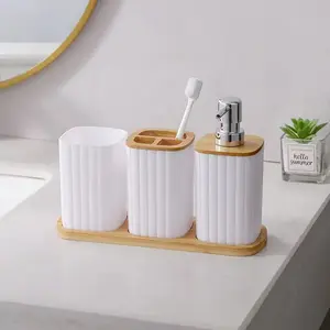 Bathroom Accessories Suit, 4 Black Bathroom Accessories Suit, Toothbrush Holder, Soap Dispenser, Toothbrush Cup, Dressing Tray