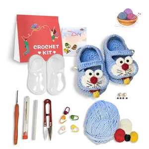 Crochet Starter Kit,  Beginner Crochet Kit for Adults with Hook, Yarn, Polyester, Stitch Markers,  - Mixed 6 Piece Gift Easter