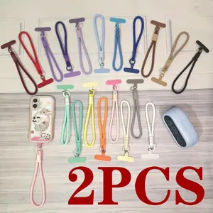 2-Pack Adjustable Colorful Wrist Straps, Phone Lanyards, Suitable for GoPro, Camera, Keys, Keychains, Phone, Wallet, IName Badge (Mixed Bright Colors)