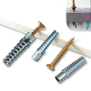 50 Pack Hollow Wall Anchor with Screws,Loose Hinge Hole Repair Kit for Concrete Wall, Metal Expansion Bolt for Drywall