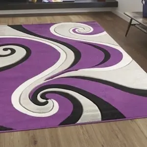 Purple Grey Swirl Rug Carpet - Soft and Cozy Purple Grey Swirl Rug Carpet - Soft and Cozy