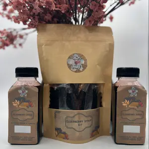 Elderberry syrup kit Organic elderberries rosehips cloves ginger cinnamon