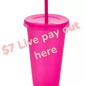 24oz plastic glitter cup live payout